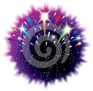 Celebration firework explosion graphic