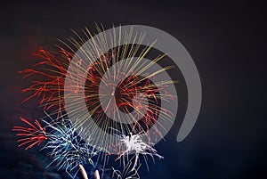 Celebration with fireworks