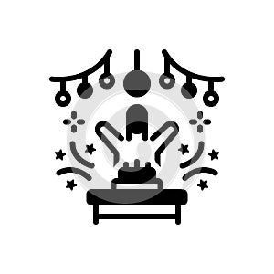 Black solid icon for Celebration, birthday and bash