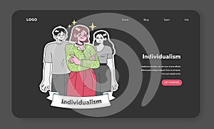 Celebration of individualism with a diverse group upholding their unique