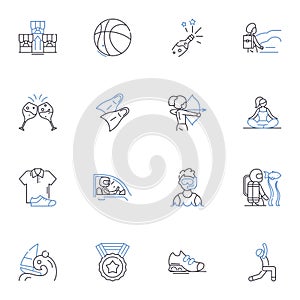 Celebration line icons collection. Festivity, Jubilation, Commemoration, Party, Gala, Fete, Merrymaking vector and photo