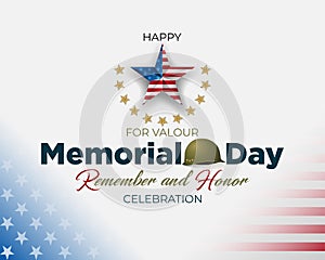 Celebration of Memorial day in United States