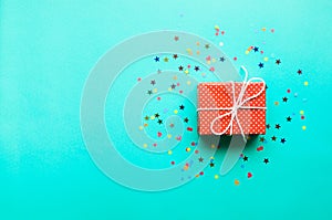 Celebration, party backgrounds concepts ideas with colorful gift box