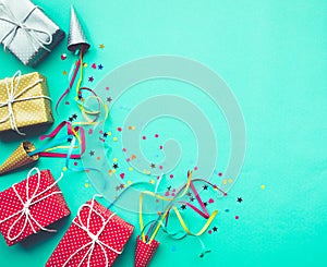 Celebration,party backgrounds concepts ideas with colorful gift box