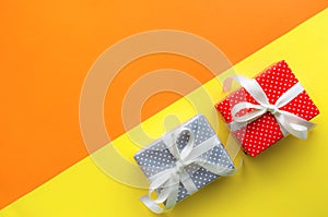 Celebration,party backgrounds concepts ideas with colorful gift box present