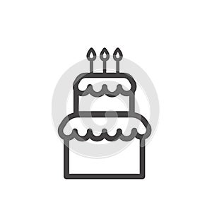 Celebration or party icon set isolated. Modern outline on white background