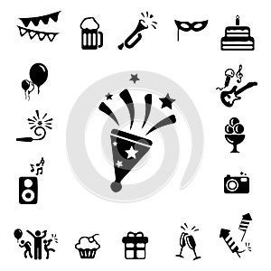 Celebration and Party icons set