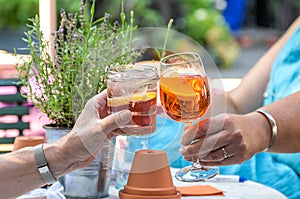 Celebration. People holding glasses of champagne making a toast