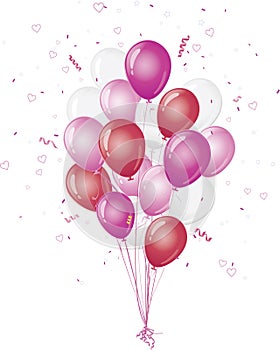 Celebration pink balloons