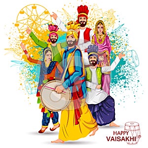 Celebration of Punjabi festival Vaisakhi background