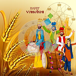 Celebration of Punjabi festival Vaisakhi background