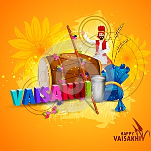 Celebration of Punjabi festival Vaisakhi background