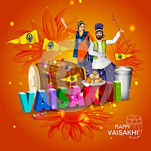 Celebration of Punjabi festival Vaisakhi background