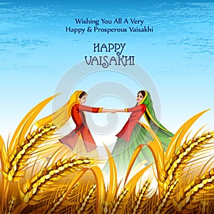 Celebration of Punjabi festival Vaisakhi background photo