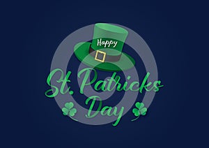 Celebration of St Patrick`s Day with blue background