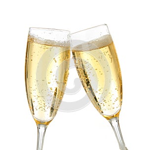 Celebration toast with champagne photo