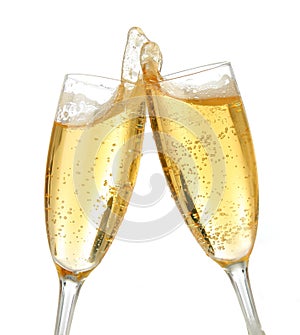 Celebration toast with champagne