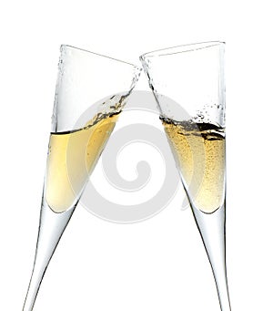 Celebration toast with champagne