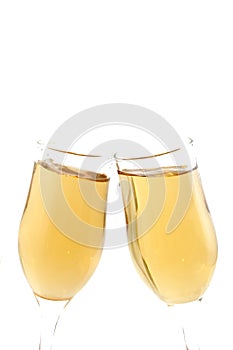 Celebration toast with champagne