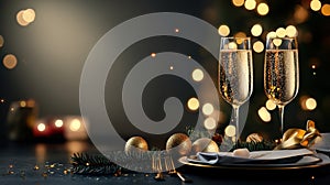 Celebration toast with sparkling beverage