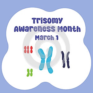 For the celebration of Trisomy Awareness Month, this vector image is perfect