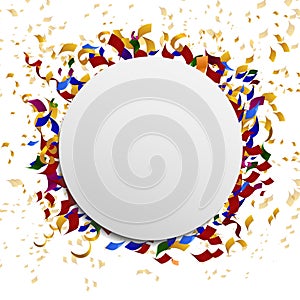 Celebration vector banner with confetti