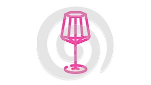 celebration wine glass color icon animation