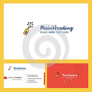 Celebrations drink Logo design with Tagline & Front and Back Busienss Card Template. Vector Creative Design