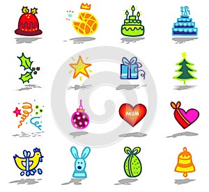 celebrations icons set 1