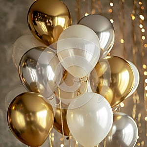 celebrations inc silver white and gold gold foil balloons