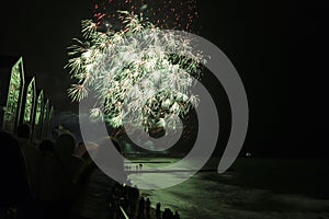 Celebratory fireworks in Zelenogradsk, Russia