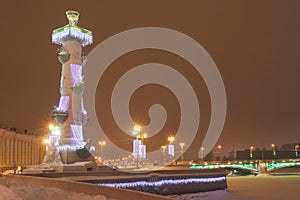 Celebratory illumination of Rostral column