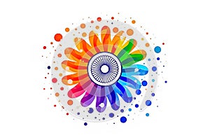 Celebratory Indian Independence Day Design: Flag Colors and Elements - Generative AI