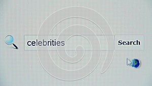 Celebrities - browser search query, Internet web page