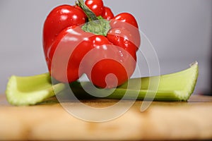 Celebrity Chef- raw food- red peppers as a focus for billboards