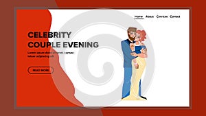 celebrity couple evening vector