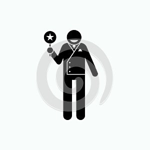 Celebrity Icon. Popular Person Symbol - Vector. Basic RGB