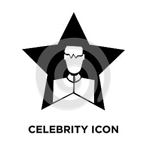 Celebrity icon vector isolated on white background, logo concept