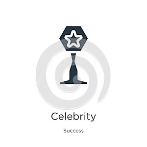 Celebrity icon vector. Trendy flat celebrity icon from success collection isolated on white background. Vector illustration can be