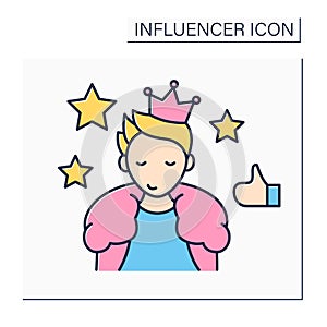 Celebrity influencer color icon