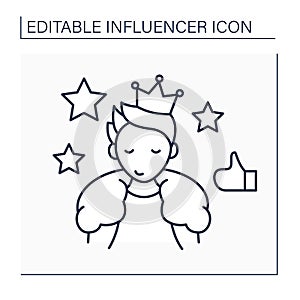 Celebrity influencer line icon