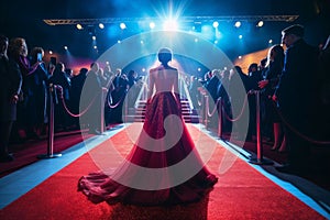 Celebrity red carpet lights. Generate Ai