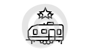 celebrity trailer line icon animation