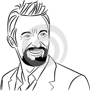 Celebrity Vector Line Portrait