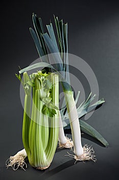 Celery and leek