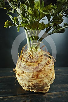 Celery root - celeriac, fresh healthy vegetable