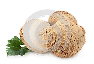 Celery root on white
