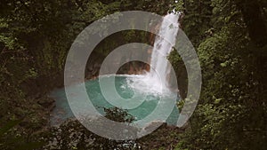 Celeste river waterfall, Tenorio Volcano, Costa Rica