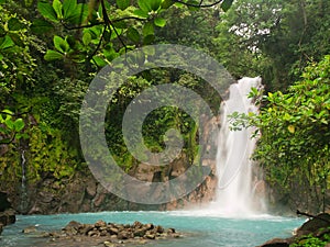 Celestial blue waterfall