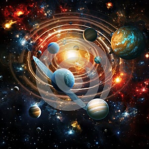 Celestial Choreography: Flawlessly Aligned Planets Dancing in the Solar System